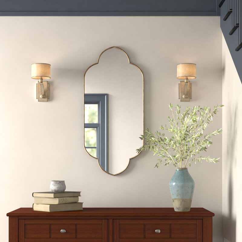  Wall Mirror - 48"H, Long Gold Metal Mirror - Elegant Wall Accent Piece