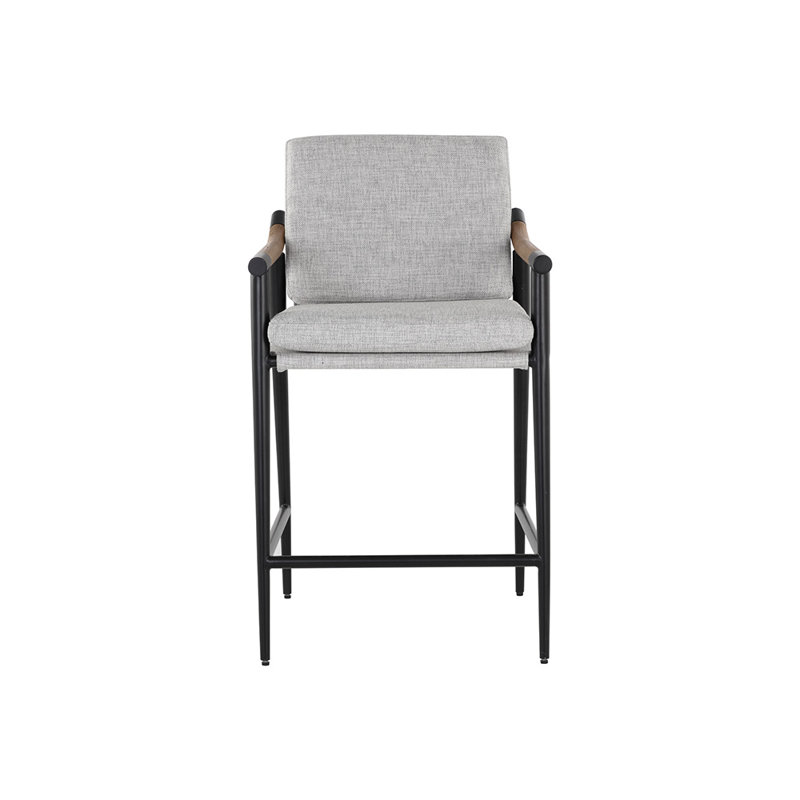 Upholstered Stool with Metal Frame