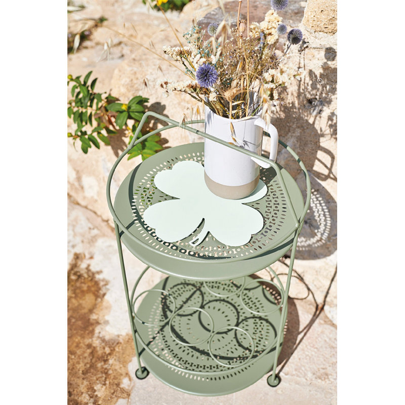 Guinguette Outdoor Round Side Table, Cactus