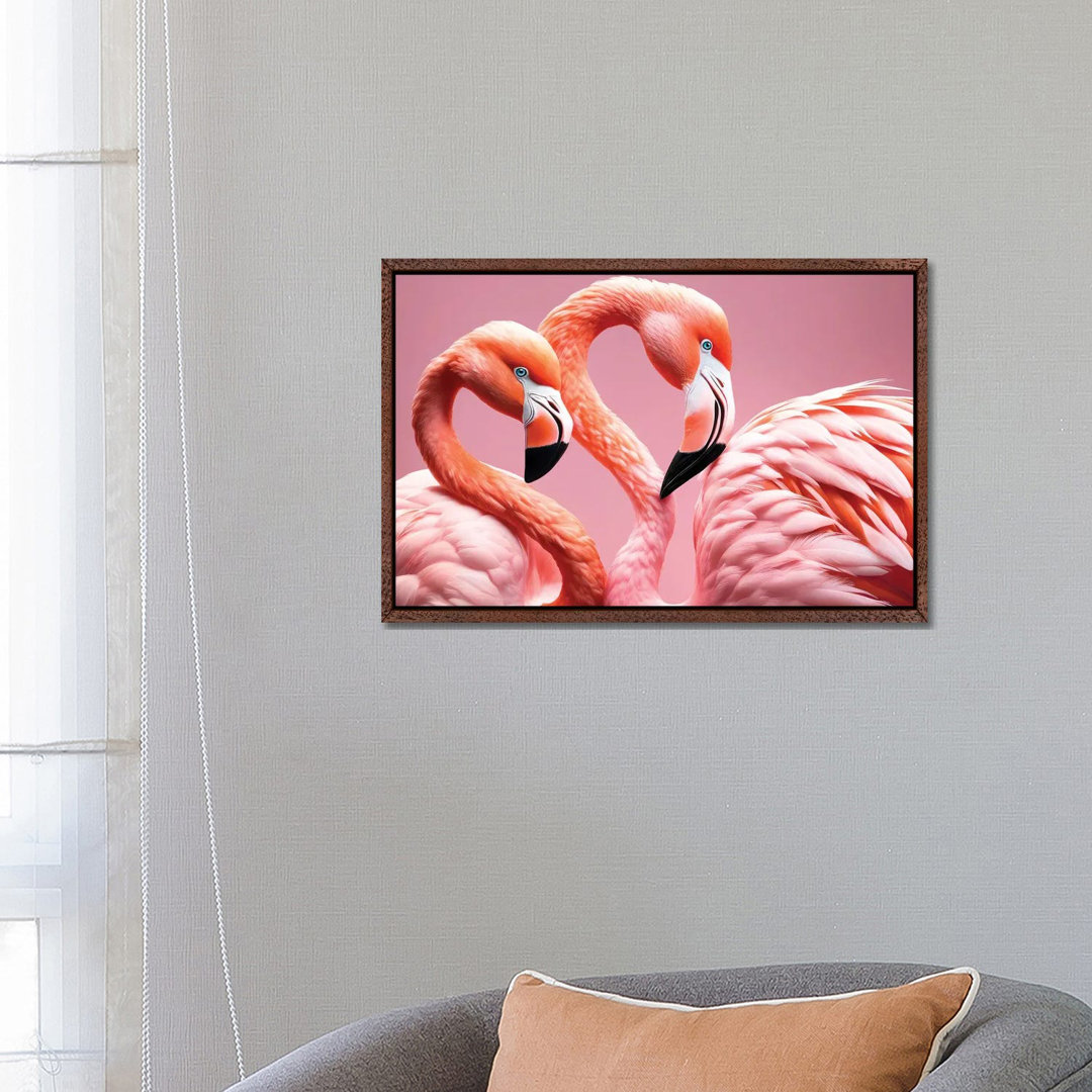 Xtravaganza Flamingos In Love von Philippe Hugonnard - Galerie-umwickelte Leinwand Giclée auf Leinwand