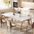 Baeumel 70.87'' Rectangle Dining Table for 6-8, Wood Kitchen Table with Strong Metal Frame-329724727