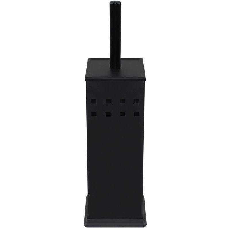 Porte-brosse de toilette en plastique Minoky, Noir mat