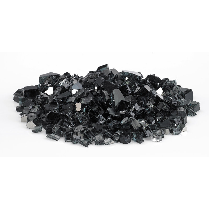 Black Reflective Fire Pit Glass for Outdoor and Indoor Use