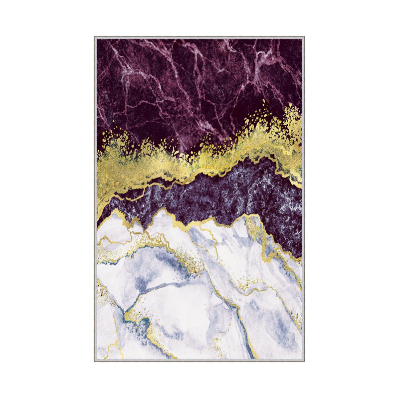 Stylish 3D Printed Carpet, 100% Polyester, 0.3 Inch Pile Height | Antibacterial, Non-Slip PVC Underside, Machine Washable | Perfect for Living Room, Bedroom, and Home Décor