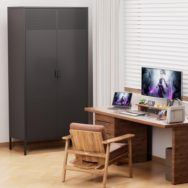 Armoire en métal, Noir satiné
