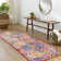 Charleston Power Loom White/Orange/Dark Blue Rug