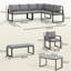 Wicker 9 - Person Garden Lounge Set with Cushions-1178311089