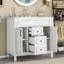 Meuble-lavabo contemporain avec lavabo supérieur, 2 portes à fermeture douce et 2 tiroirs-1934175870