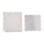 Boîte de rangement décorative carrée en marbre festonné avec couvercle pour la présentation de la maison - Boîte de rangement moderne pour décoration de chambre à coucher - 5 po, blanc et ivoire