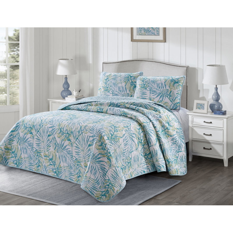 Polyester Floral Quilt, Queen Quilt + 2 Shams