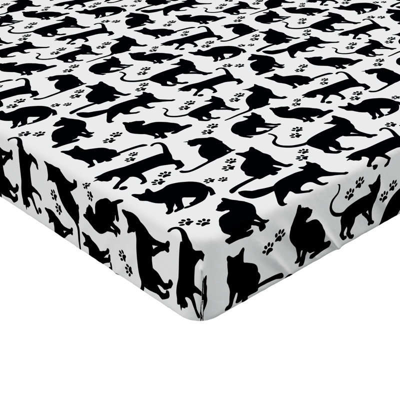 Ensemble de 2 draps-housse pour chat Ambesonne, Drap-housse de taille simple