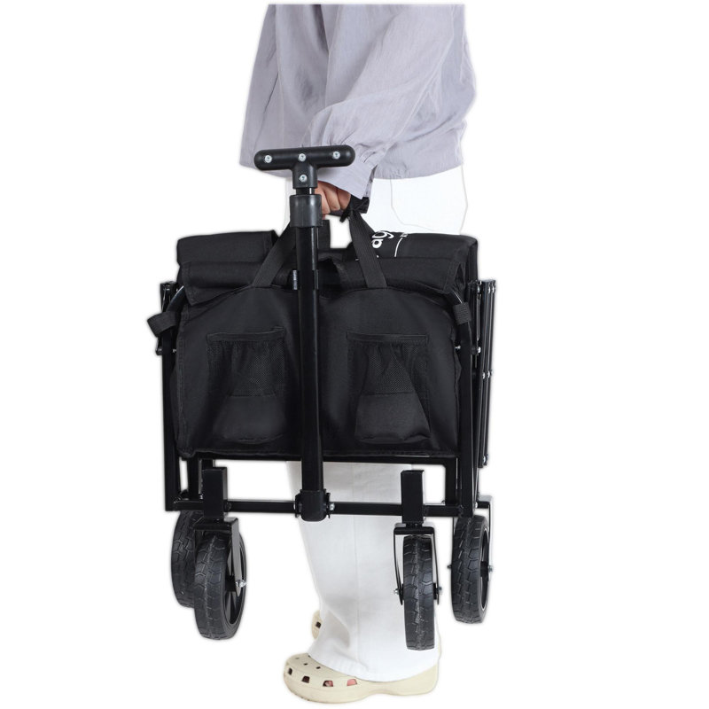 Expandable double-decker utility vehicle with 100% extra space, Black