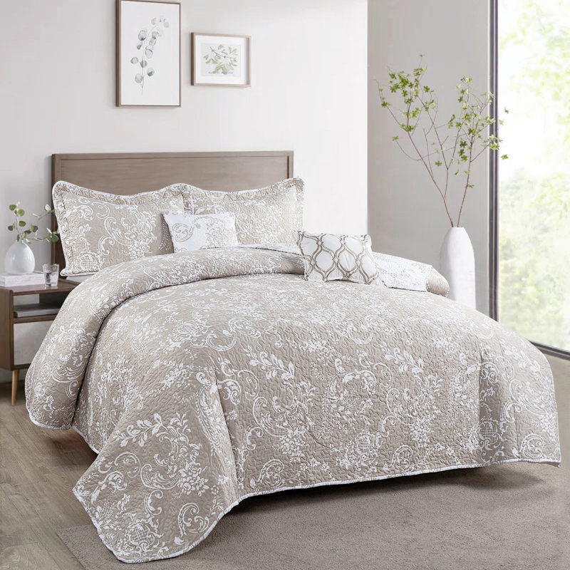 ALEISSEL Blush Pink Comforter Set Queen Seersucker Design