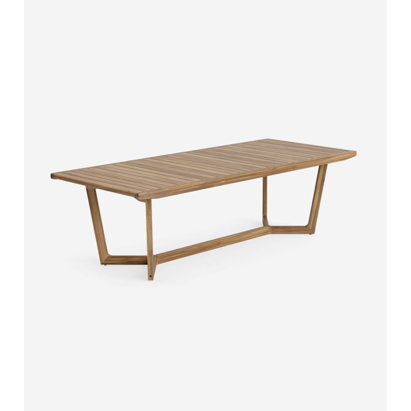 Casares Outdoor Teak Dining Table, 30" H x 101.5" L x 42" W