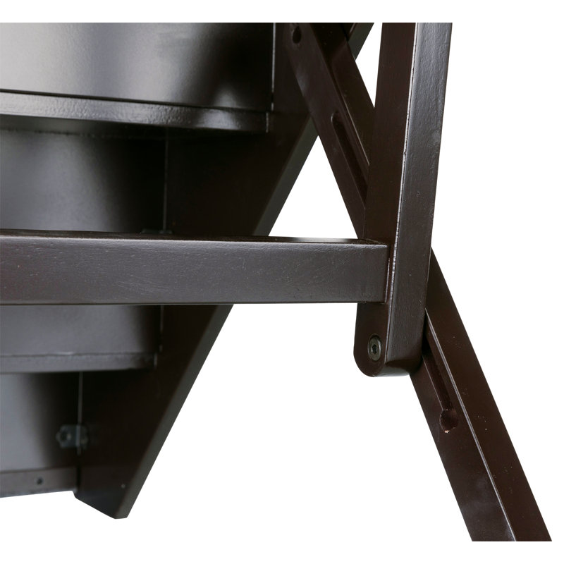 TRIXIE Pawsome Ascent 4-Step Adjustable Pet Stairs with Carpet Treads, Espresso Brown