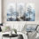 «Gray Tree Monicoloch Whispers Landscape», 3 pièces sur toile