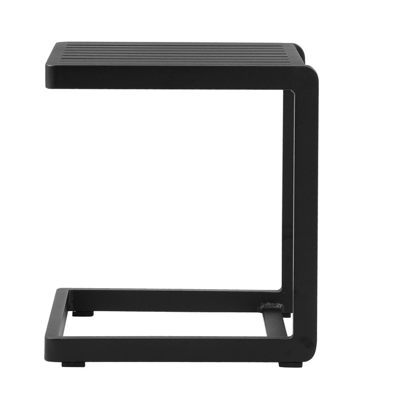 Chris Outdoor Square Side Table, Black