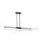 Adjua - Luminaire suspendu pour îlot DEL de 44 pouces - Noir mat - Lentille en acrylique
