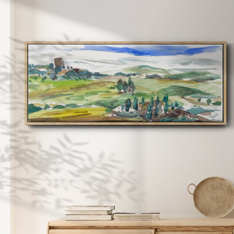 Pastel Hills I - toile encadrée, H 8 po x l 20 po