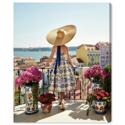 Lisbon Balcony Print by Oliver Gal