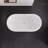 Eviva Opal 60" Glossy White Acrylic Oval Freestanding Bathub
