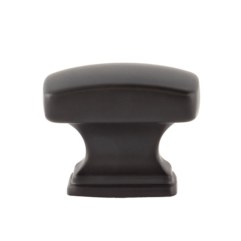 Bouton de meuble rectangulaire noir mat Grayson de 1 1/4 po de longueur, Noir mat