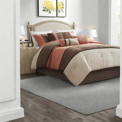 Ensembles de literie, faux suède Cal King Modern Rustic Home Comfort