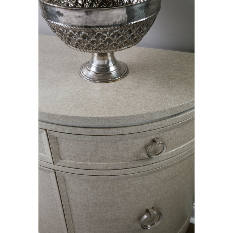 Commode demi-lune en lin Signature Designs Zeitgeist