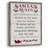 Santa's Rules Framed Print - Solid Wood-1837921159