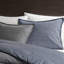 3 pièces d'édredon double / grand en bleu - 100% coton lavé sergé, conception avec rétrécissement réduit pour une sensation confortable, tout confort-121248415-121248417