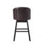 Tabouret tournant à 360 degrés avec garniture cloutée, brun-120932957