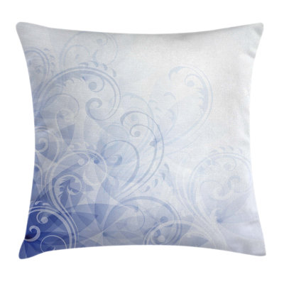 Light Abstract Floral Curl Pillow Cover