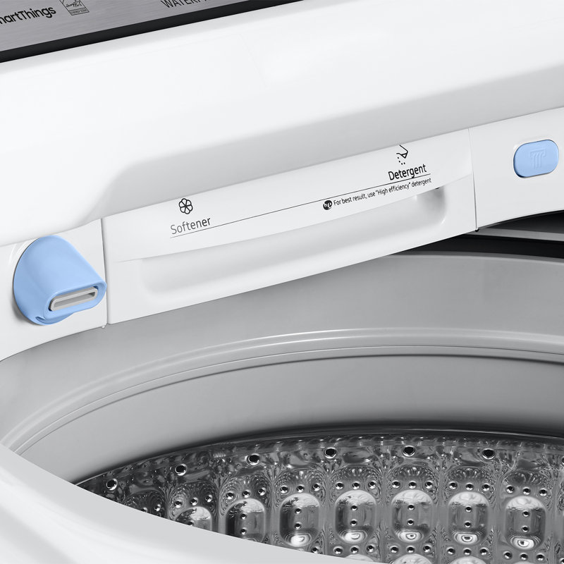 White 5.1 cu. ft. Smart Top Load Washing Machine with Stainless Steel Drum