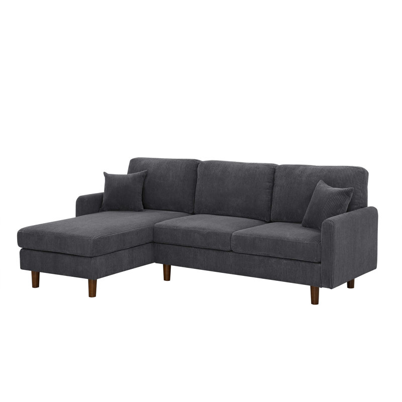Canapé modulaire 2 pièces Maicee, Gris foncé