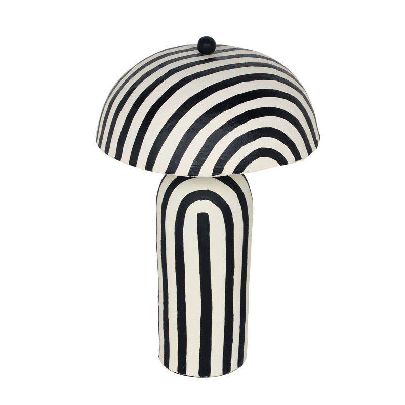Lampe de table Jamia, Noir / blanc, Noir / blanc