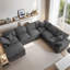 Canapé modulaire en forme de U avec méridienne et coussins 125 po-523544943