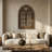 Vintage Arched Window Wall Mirror With Openable Shutters, Decorative Accent Mirror For Home-124569823-124569825
