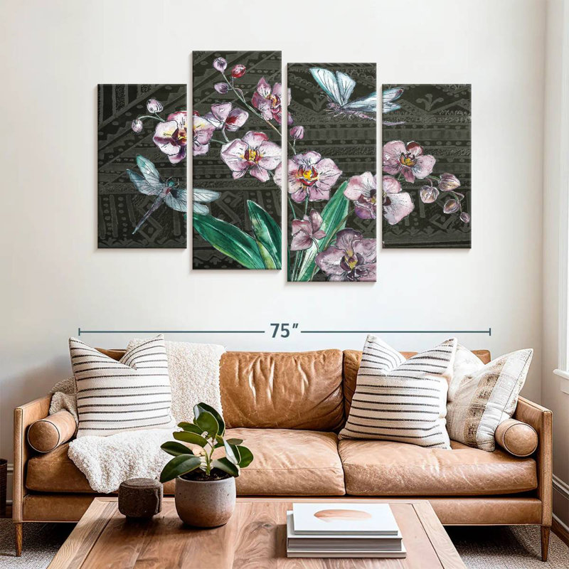 Harnek Boho Orchid Landscape Black