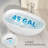 59" Modern Fluted Freestanding Soaking Bathtub, Oval Acrylic Stand Alone Tub with Integrated Overflow and Pop-Up Drain in White