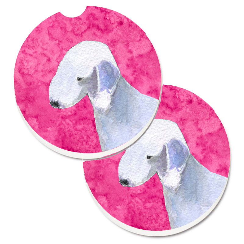 Sous-verre barbu collie voiture, Bedlington Terrier