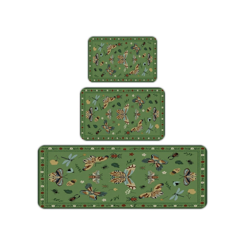 Ensemble de 3 tapis pour cuisine Vintage