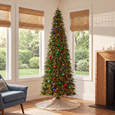 Aldred Pre-Lit Slim Fir Christmas Tree