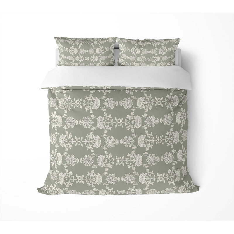 Ensemble d'édredon léger pia, Édredon grand + 2 taies d'oreiller standard, Sauge