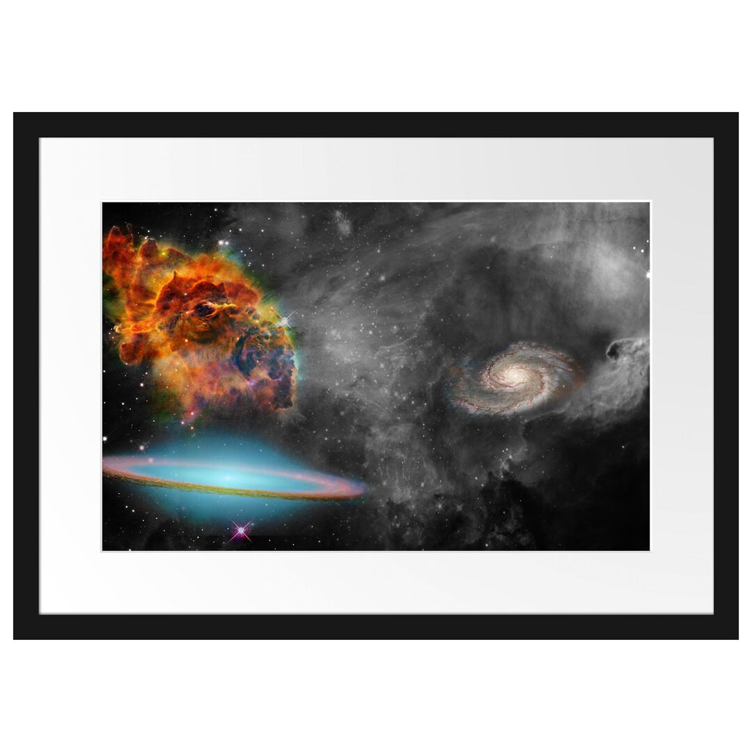 Gerahmtes Poster Beeindruckende Galaxie