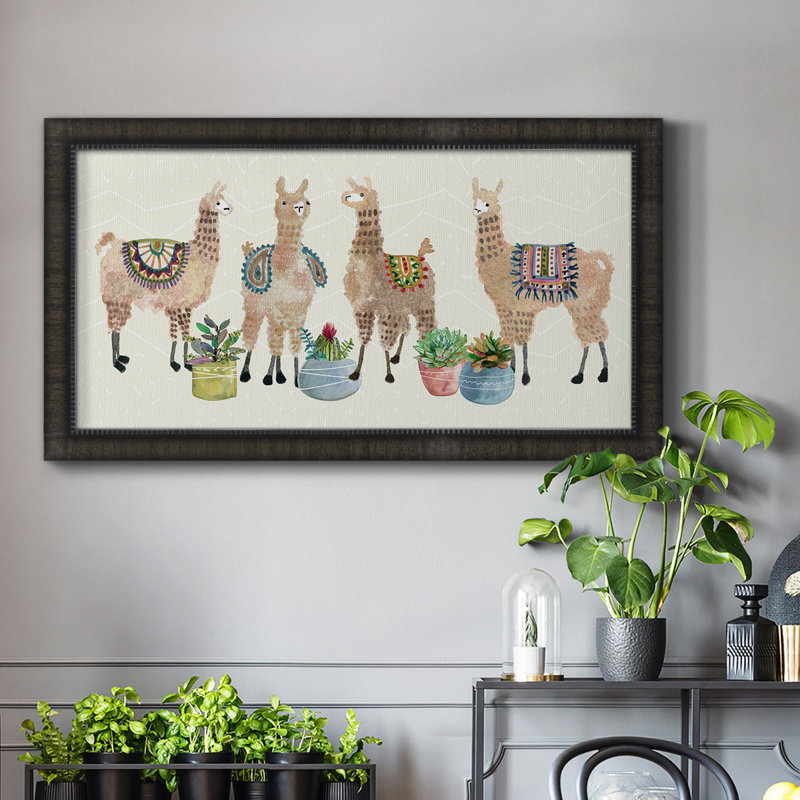 " Llama Party ", 25" H x 45" W x 1" D