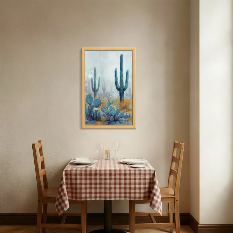 Plantes et fleurs, paysage de cactus du désert, reproduction d'art, H 36 po x l 24 po