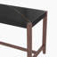 Ensemble de table de salle à manger 5 pièces à hauteur de comptoir, table de bar en faux marbre et 4 chaises rembourrées, ensemble de salle à manger de style Mid-Century moderne pour la salle à manger, la cuisine de pub, la petite place-1592700966-1592700967