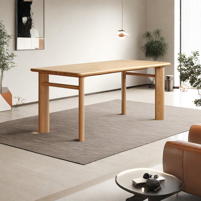 Mishia Oak Solid Wood Dining Table