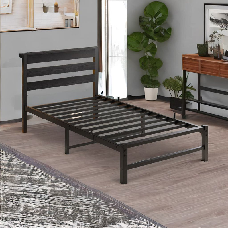 Twin Size Bed Frame, Black