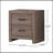 2 Drawers MDF Nightstand In Barrel Oak Finish